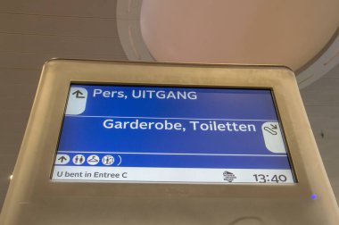 Amsterdam Rai Kompleksi Bilgi Ekranı Hollanda 2018