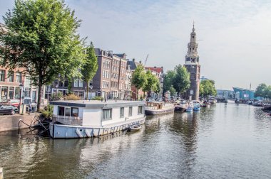 Montelbaanstoren Kulesi Amsterdam Hollanda 2018