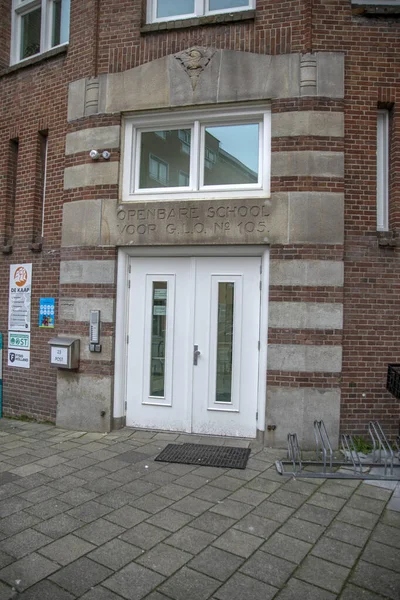 Здание Бывшей Школы Отеле Christiaan Filmstraat Амстердам Нидерланды 2018 — стоковое фото