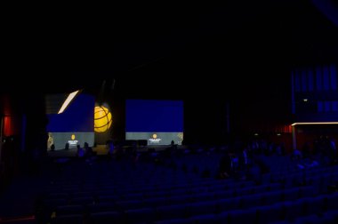 Amsterdam rai kompleksi, Hollanda 2019 Dünya Perakende Kongresi 'ndeki konferans odasında.