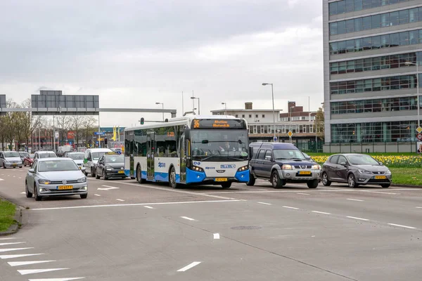 Verkehr Auf Dem Basisweg Amsterdam Niederlande 2019 — Stockfoto