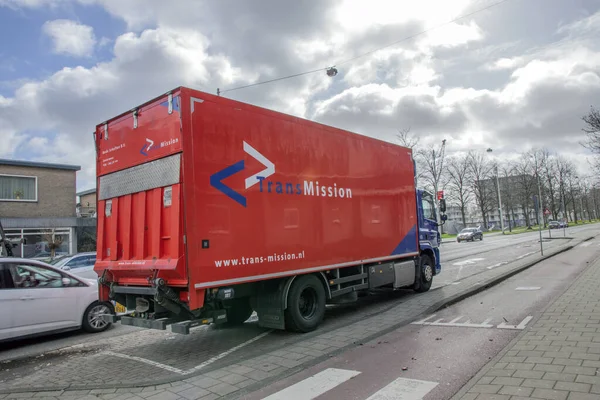 Camión Compañía Transmisión Ámsterdam 2019 — Foto de Stock