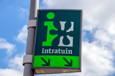 Amsterdam 'daki Intratuin Şirketi' nin reklam panosu Hollanda 2018