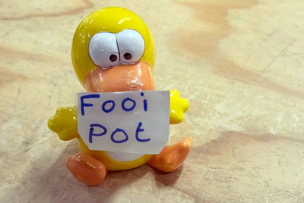 Funny Tip Pot Duck Amsterdamie Holandia 2018 — Zdjęcie stockowe