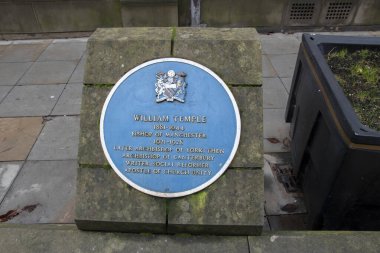 Tarihsel İşaret William Temple Manchester Katedrali 7-12-2019