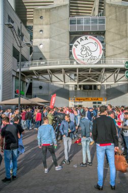 Amsterdam 'da gençler. Hollanda 2018. Maç 19-9-2018 Amsterdam Areana Futbol Stadyumu 'nda oynanacak..