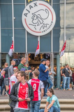 Amsterdam 'da gençler. Hollanda 2018. Maç 19-9-2018 Amsterdam Areana Futbol Stadyumu 'nda oynanacak..
