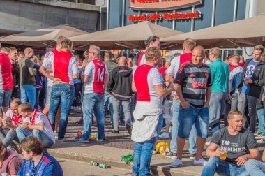 Amsterdam 'da gençler. Hollanda 2018. Maç 19-9-2018 Amsterdam Areana Futbol Stadyumu 'nda oynanacak..