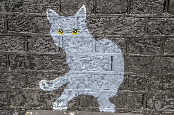 Amsterdam 'da Duvara Boyanmış Kedi 2018