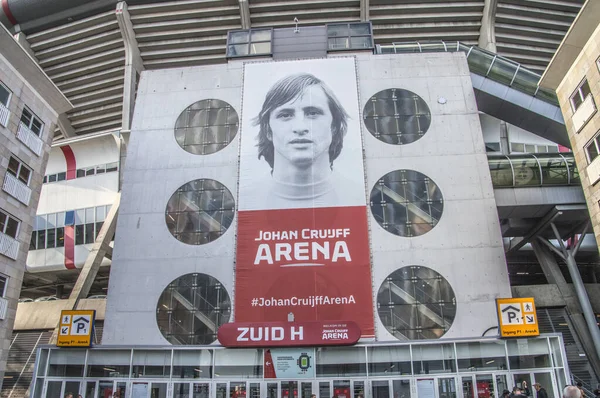 Billboard Johan Cruijff Arena Stadium Amsterdam Netherlands 2018 — Stockfoto