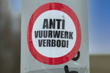 Amsterdam 'da Anti-Vuurwerk Verbod Etiketi Hollanda 22-12-2020