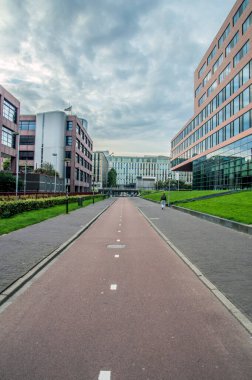 Bisiklet Yolu 'na bak Amsterdam' da Hoekenrode Hollanda 2018