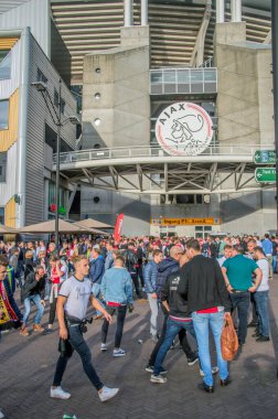 Amsterdam 'da gençler. Hollanda 2018. Maç 19-9-2018 Amsterdam Areana Futbol Stadyumu 'nda oynanacak..