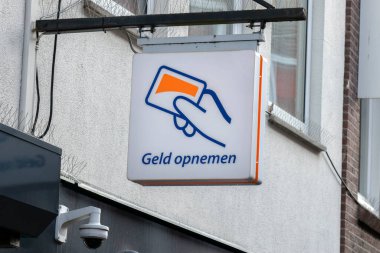 Utrecht 'teki Genel ATM İşareti Hollanda 27-12-2019
