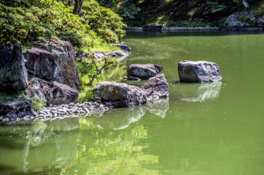 Kyoto Japonya 'daki Kyoto Oomiya İmparatorluk Sarayı Bahçesinin Ayrıntıları 2015