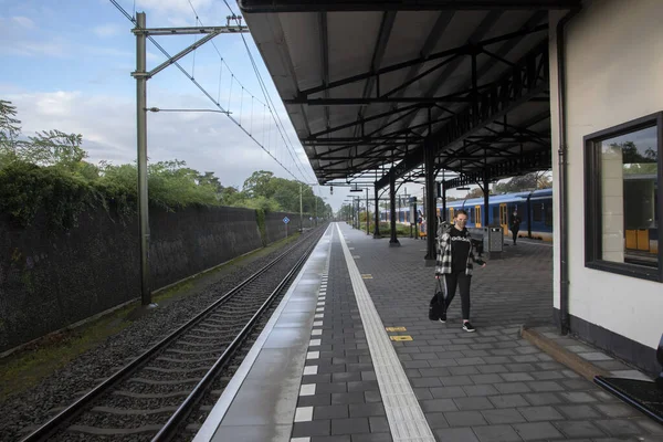 Plataforma Estación Tren Bilthoven Países Bajos 2020 — Foto de Stock