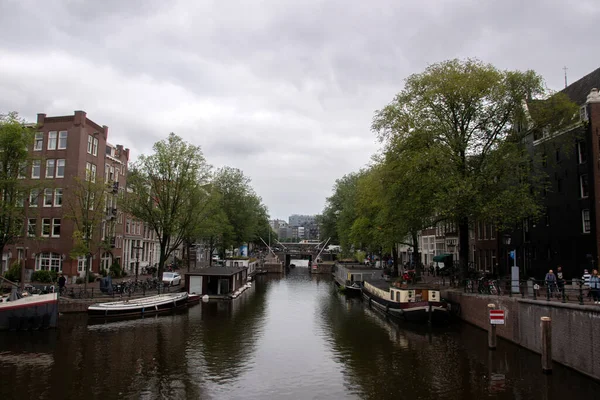 View Prinsensluis Bridge Amsterdam Netherlands 2021 — стоковое фото