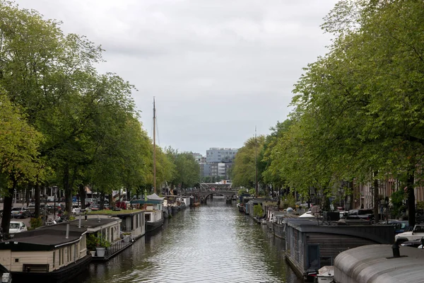Widok Mostu Prinsensluis Amsterdamie Holandia 2021 — Zdjęcie stockowe