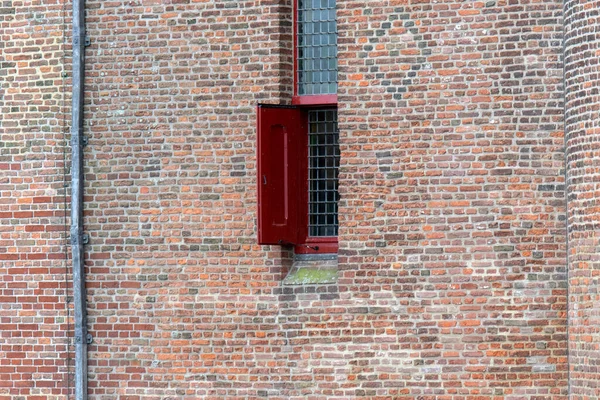Zamknij Okno Muiderslot Castle Muiden Holandia 2021 — Zdjęcie stockowe