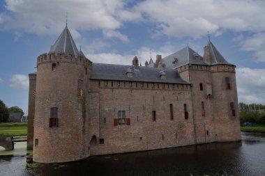 Blue Sky And Clouds At The Muiderslot Castle At Muiden The Netherlands 31-8-2021