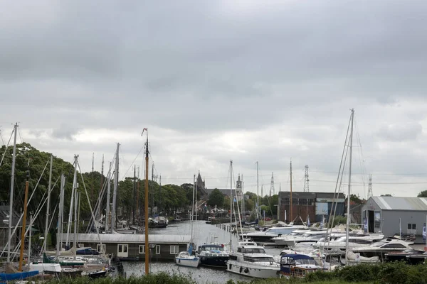 Ships Muiderslot Castle Muiden Netherlands 2021 — Zdjęcie stockowe