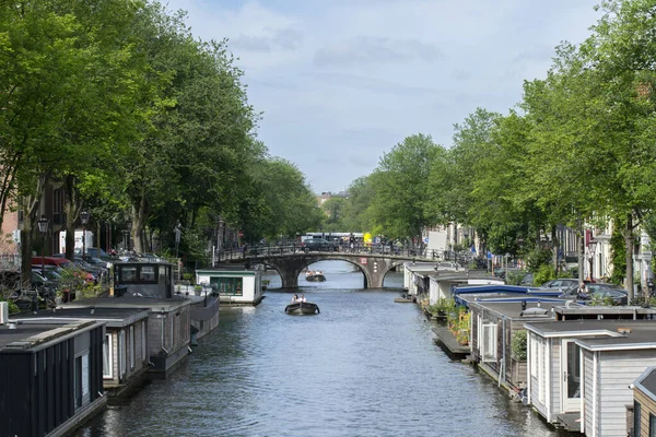 View Nieuwe Prinsengracht Canal Amsterdam Netherlands 2019 — Stock Photo, Image