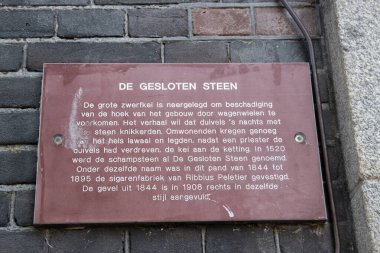 Utrecht 'teki Billboard De Gesloten Steen Hollanda 27-12-2019