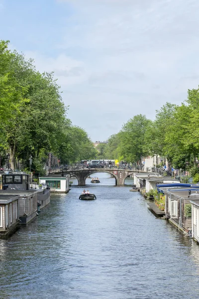 Hollanda Amsterdam Daki Nieuwe Prinsengracht Kanalında 2019 — Stok fotoğraf