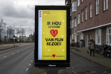 Billboard Gemeente Amsterdam Corona Amsterdam Hollanda 2-1-2022