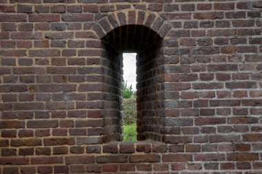 Muiderslot Şatosu 'nda ateş açıldı. Hollanda 31-8-2021.