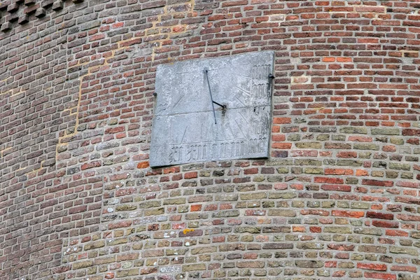 Sundial Muiderslot Castle Muiden 네덜란드 2021 — 스톡 사진