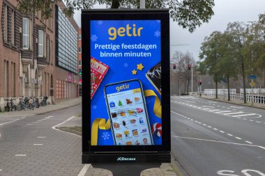 Billboard Getir Amsterdam 'da Hollanda 9-12-2021