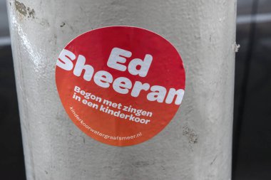 Komik Ed Sheeran çıkartması Amsterdam 'da Hollanda 7-12-2021