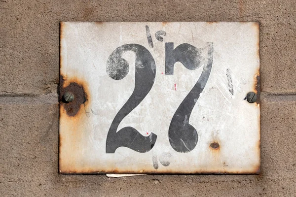アムステルダムの家番号27を閉じる オランダ28 2022 — ストック写真