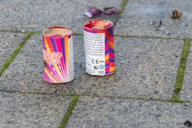 Amsterdam 'da Cracklin Dağı Havai fişekleri Hollanda 1-1-2021