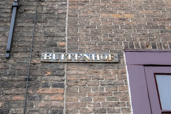 Street Sign Buitenhof Hague Nizozemsko 2019 — Stock fotografie