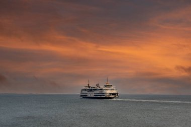 Hollanda, Den Helder 'de Kızılgökyüzü ile feribot sallayıcısı 23-9-2019
