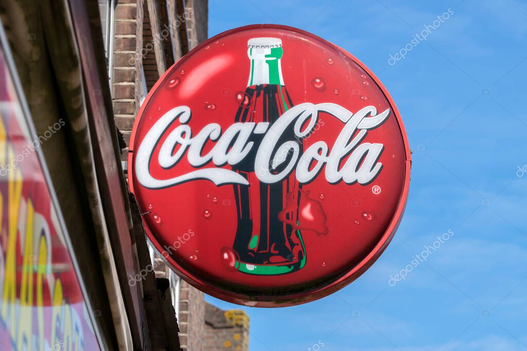 Old Vintage Coca Cola Billboard At Diemen The Netherlands 11-8-2021