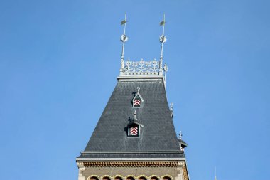 Amsterdam 'daki Rijksmuseum Müzesinin Çatısı Hollanda 31-10-2018