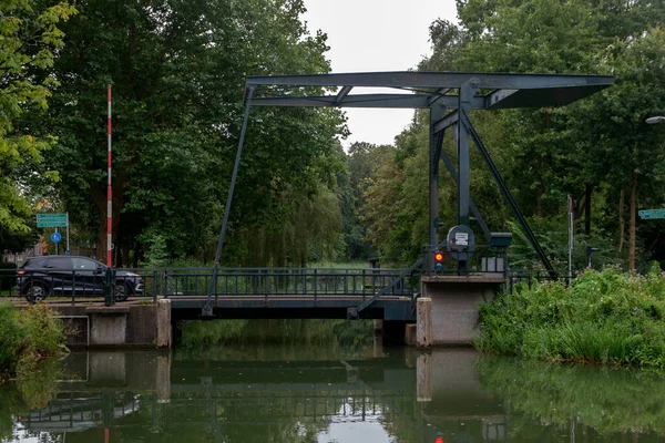 Muiden Daki Amsterdamsepoortbrug Köprüsü Hollanda 2021 — Stok fotoğraf