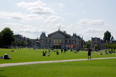 Amsterdam 'daki Müze Meydanı Hollanda 22-8-2021