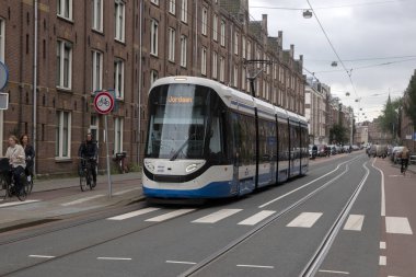 Amsterdam 'daki Ürdün' e giden tramvay Hollanda 2-9-2021