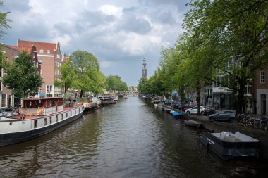 Amsterdam 'daki Berensluis Köprüsünden Görüntü Hollanda 5-8-2021