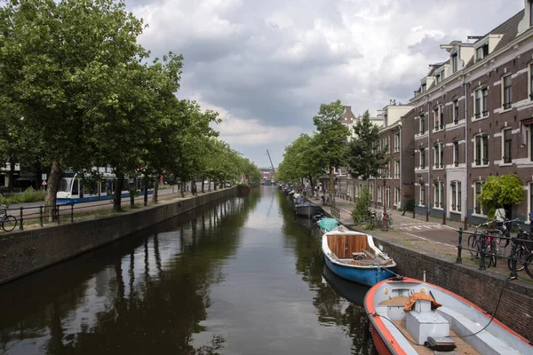Vista Dal Ponte Baanbrug Amsterdam Paesi Bassi 2021 — Foto Stock