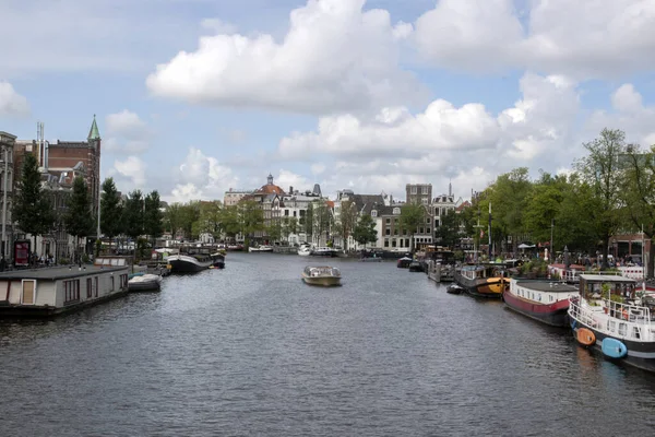 Vista Dal Blauwbrug Amsterdam Paesi Bassi 2021 — Foto Stock