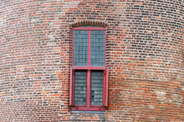 Παράθυρο Στο Κάστρο Muiderslot Στο Muiden Της Ολλανδίας 2021 — Φωτογραφία Αρχείου