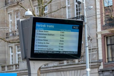 Amsterdam 'daki Zaman Tablosu Hollanda 30-1-2022