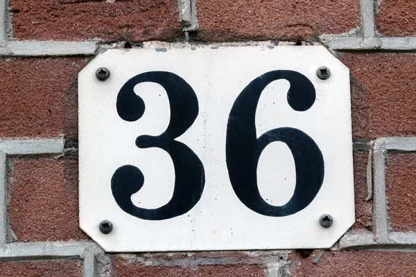 Close House Number Στο Άμστερνταμ Της Ολλανδίας 2022 — Φωτογραφία Αρχείου
