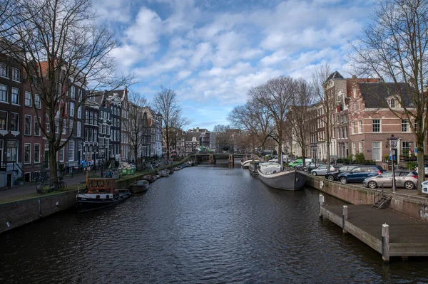 Άποψη Από Δύση Indische Huisbrug Στο Άμστερνταμ Της Ολλανδίας 2022 — Φωτογραφία Αρχείου