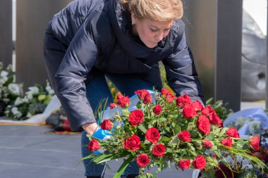 Amsterdam 'da Ravensbruck Kadınlar Toplama Kampı Anma Günü Hollanda 10-4-2022